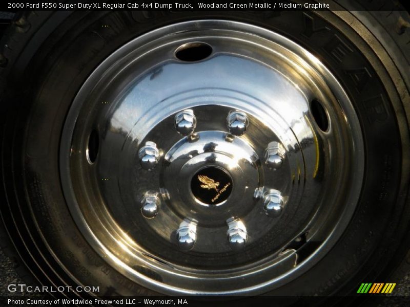 Woodland Green Metallic / Medium Graphite 2000 Ford F550 Super Duty XL Regular Cab 4x4 Dump Truck