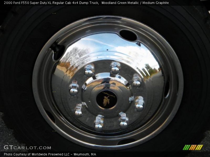 Woodland Green Metallic / Medium Graphite 2000 Ford F550 Super Duty XL Regular Cab 4x4 Dump Truck