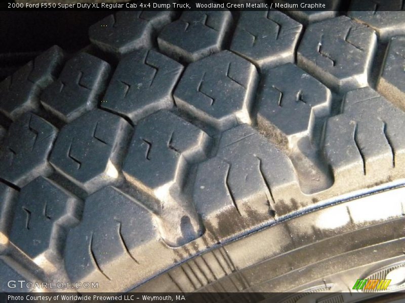 Woodland Green Metallic / Medium Graphite 2000 Ford F550 Super Duty XL Regular Cab 4x4 Dump Truck