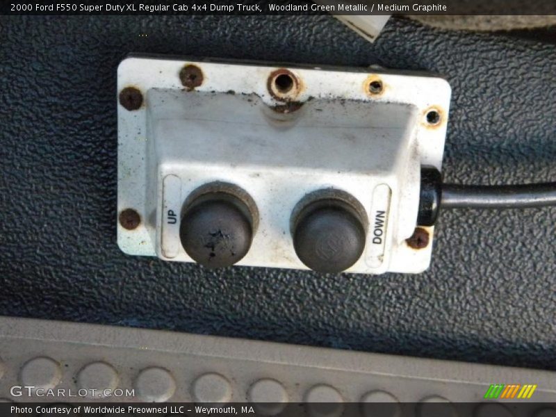 Woodland Green Metallic / Medium Graphite 2000 Ford F550 Super Duty XL Regular Cab 4x4 Dump Truck