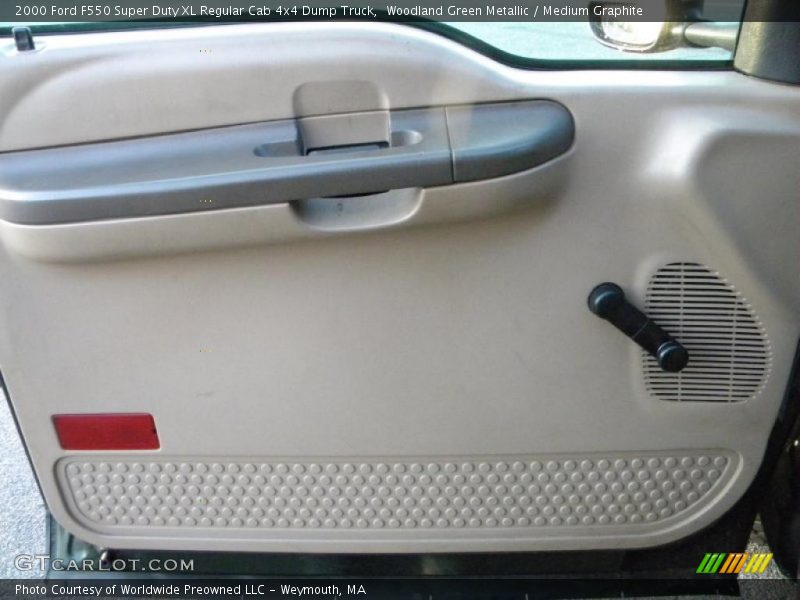 Woodland Green Metallic / Medium Graphite 2000 Ford F550 Super Duty XL Regular Cab 4x4 Dump Truck