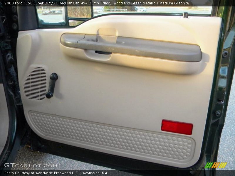 Woodland Green Metallic / Medium Graphite 2000 Ford F550 Super Duty XL Regular Cab 4x4 Dump Truck