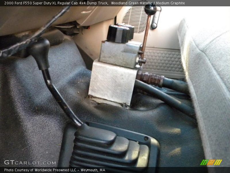 Woodland Green Metallic / Medium Graphite 2000 Ford F550 Super Duty XL Regular Cab 4x4 Dump Truck