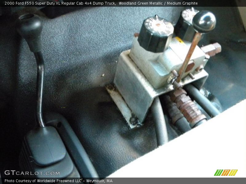 Woodland Green Metallic / Medium Graphite 2000 Ford F550 Super Duty XL Regular Cab 4x4 Dump Truck