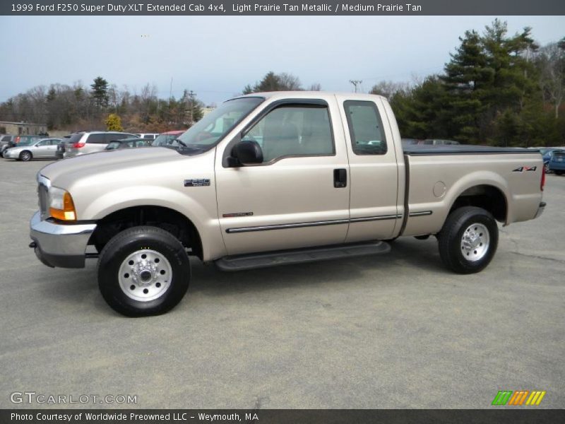 Light Prairie Tan Metallic / Medium Prairie Tan 1999 Ford F250 Super Duty XLT Extended Cab 4x4