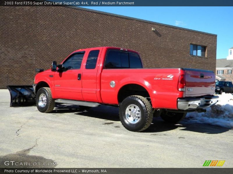 Red / Medium Parchment 2003 Ford F350 Super Duty Lariat SuperCab 4x4