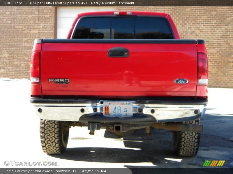 Red / Medium Parchment 2003 Ford F350 Super Duty Lariat SuperCab 4x4