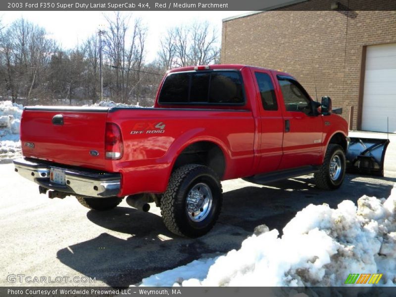 Red / Medium Parchment 2003 Ford F350 Super Duty Lariat SuperCab 4x4