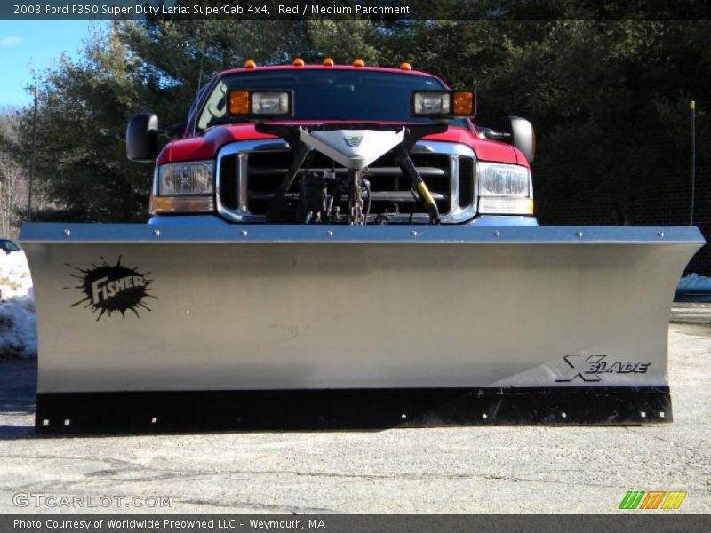 Red / Medium Parchment 2003 Ford F350 Super Duty Lariat SuperCab 4x4