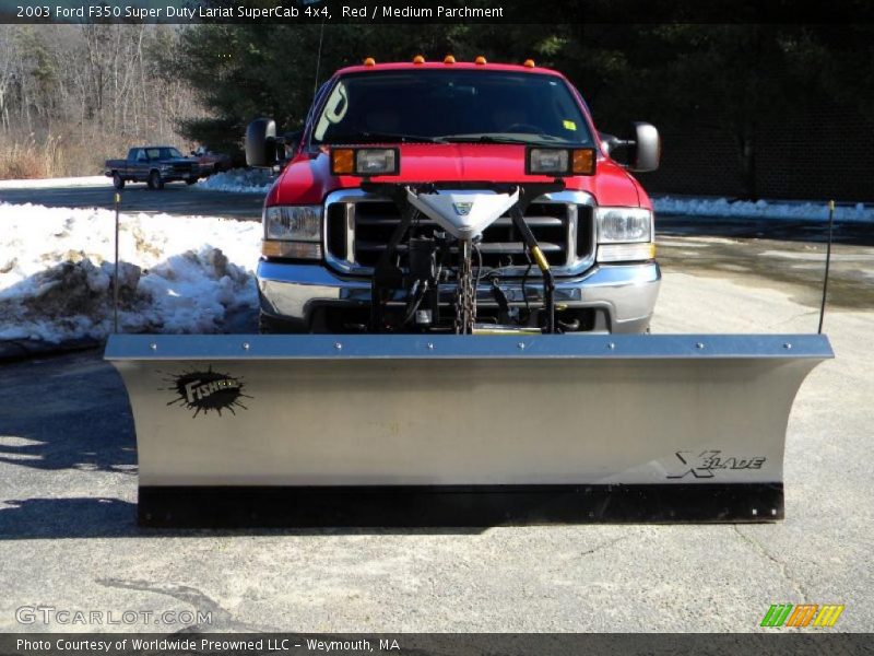Red / Medium Parchment 2003 Ford F350 Super Duty Lariat SuperCab 4x4