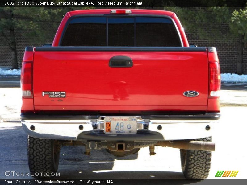 Red / Medium Parchment 2003 Ford F350 Super Duty Lariat SuperCab 4x4