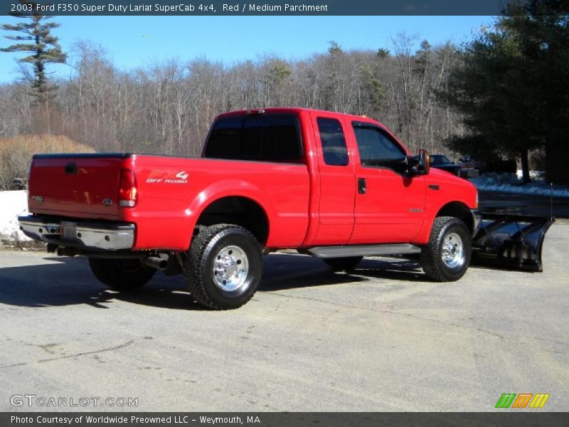 Red / Medium Parchment 2003 Ford F350 Super Duty Lariat SuperCab 4x4