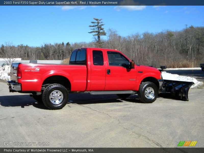 Red / Medium Parchment 2003 Ford F350 Super Duty Lariat SuperCab 4x4