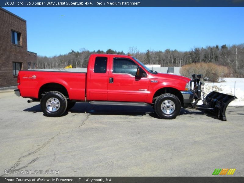 Red / Medium Parchment 2003 Ford F350 Super Duty Lariat SuperCab 4x4