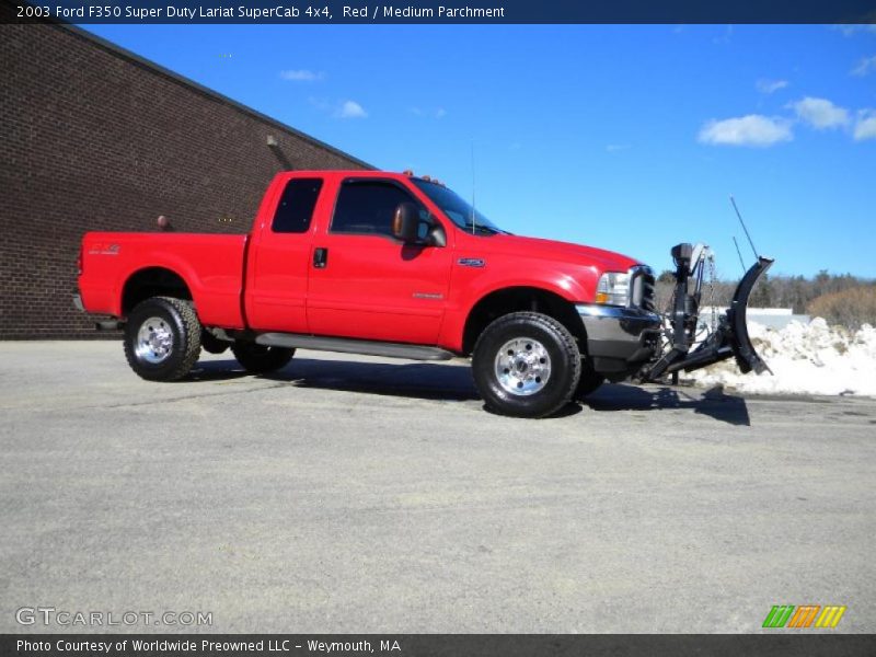 Red / Medium Parchment 2003 Ford F350 Super Duty Lariat SuperCab 4x4