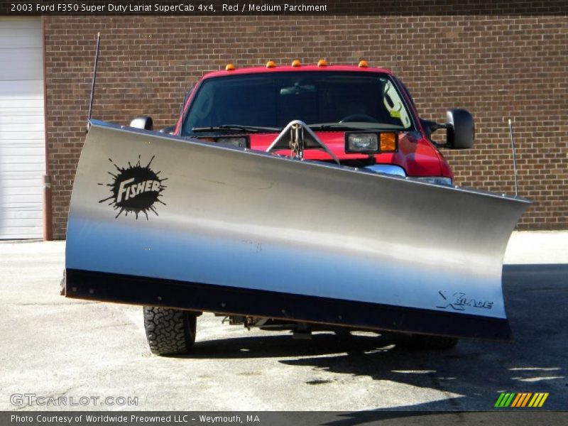Red / Medium Parchment 2003 Ford F350 Super Duty Lariat SuperCab 4x4