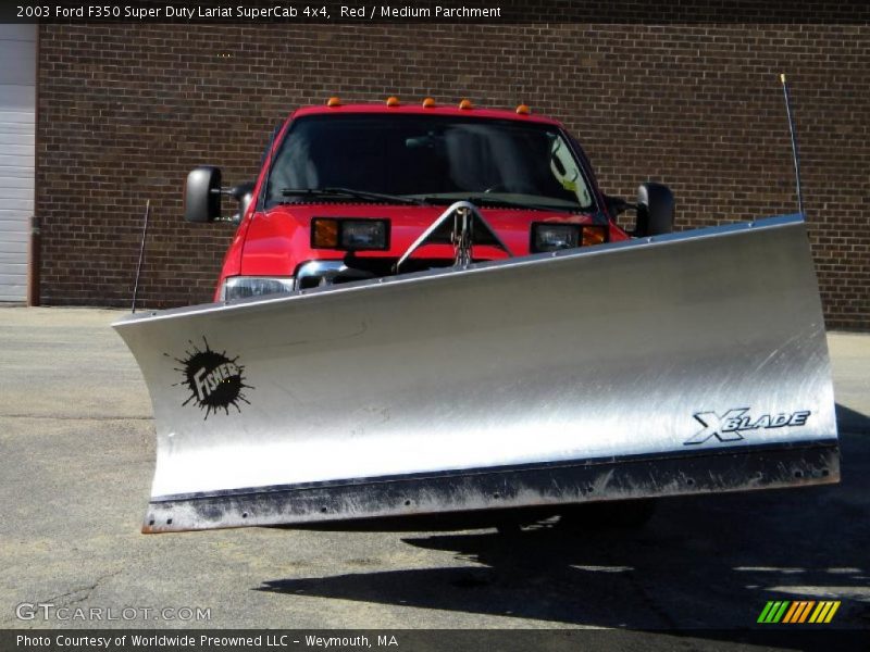 Red / Medium Parchment 2003 Ford F350 Super Duty Lariat SuperCab 4x4