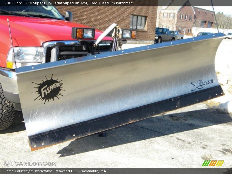 Red / Medium Parchment 2003 Ford F350 Super Duty Lariat SuperCab 4x4
