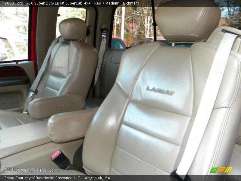 Red / Medium Parchment 2003 Ford F350 Super Duty Lariat SuperCab 4x4