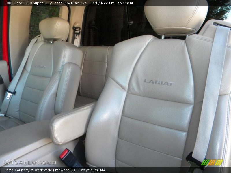 Red / Medium Parchment 2003 Ford F350 Super Duty Lariat SuperCab 4x4