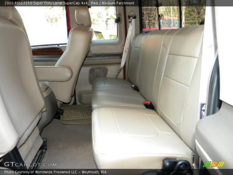 Red / Medium Parchment 2003 Ford F350 Super Duty Lariat SuperCab 4x4