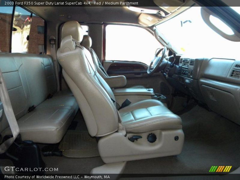 Red / Medium Parchment 2003 Ford F350 Super Duty Lariat SuperCab 4x4