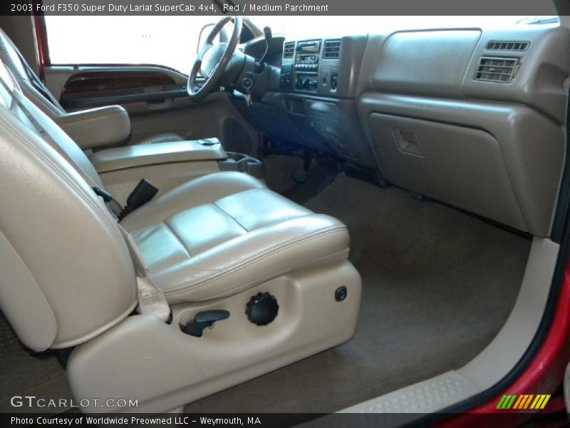 Red / Medium Parchment 2003 Ford F350 Super Duty Lariat SuperCab 4x4