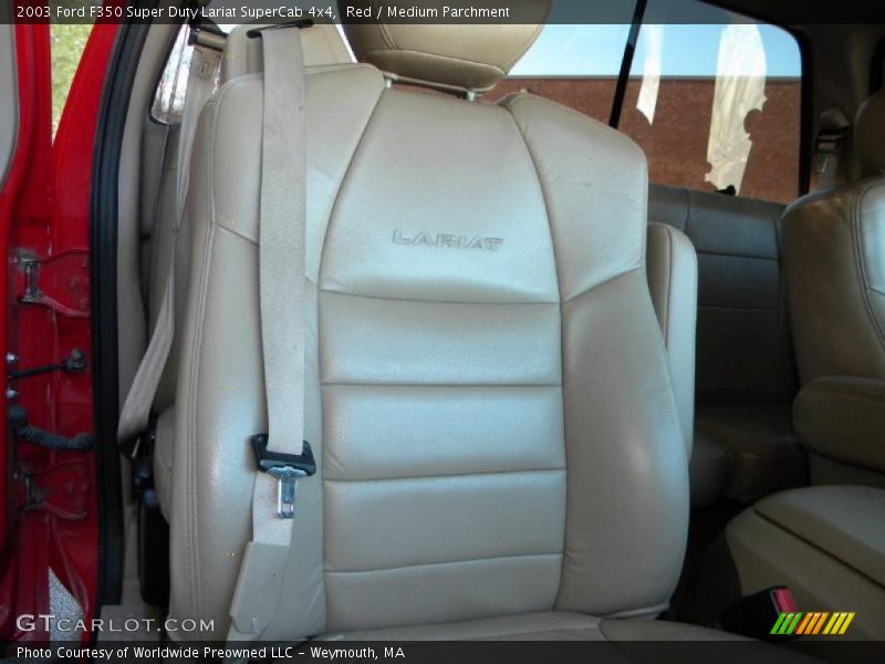 Red / Medium Parchment 2003 Ford F350 Super Duty Lariat SuperCab 4x4
