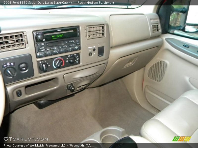 Red / Medium Parchment 2003 Ford F350 Super Duty Lariat SuperCab 4x4
