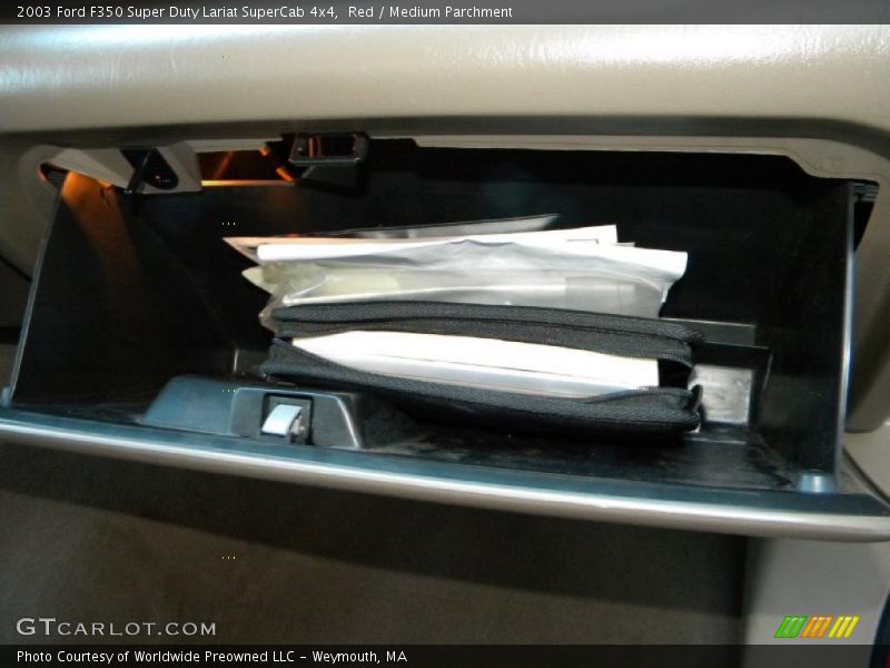Red / Medium Parchment 2003 Ford F350 Super Duty Lariat SuperCab 4x4