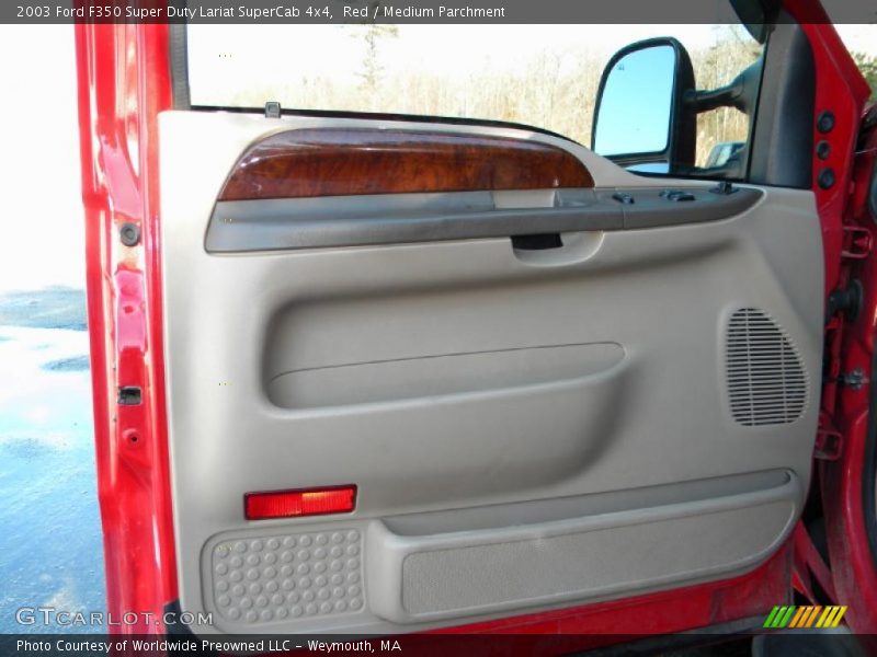 Red / Medium Parchment 2003 Ford F350 Super Duty Lariat SuperCab 4x4