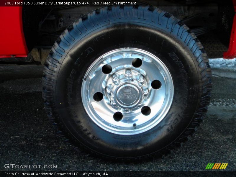 Red / Medium Parchment 2003 Ford F350 Super Duty Lariat SuperCab 4x4