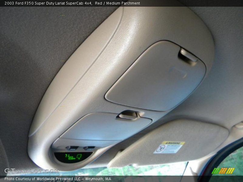 Red / Medium Parchment 2003 Ford F350 Super Duty Lariat SuperCab 4x4