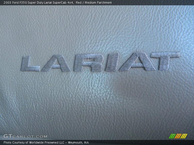 Red / Medium Parchment 2003 Ford F350 Super Duty Lariat SuperCab 4x4