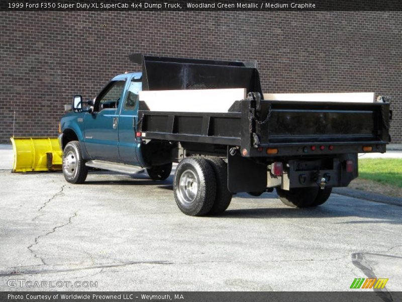 Woodland Green Metallic / Medium Graphite 1999 Ford F350 Super Duty XL SuperCab 4x4 Dump Truck