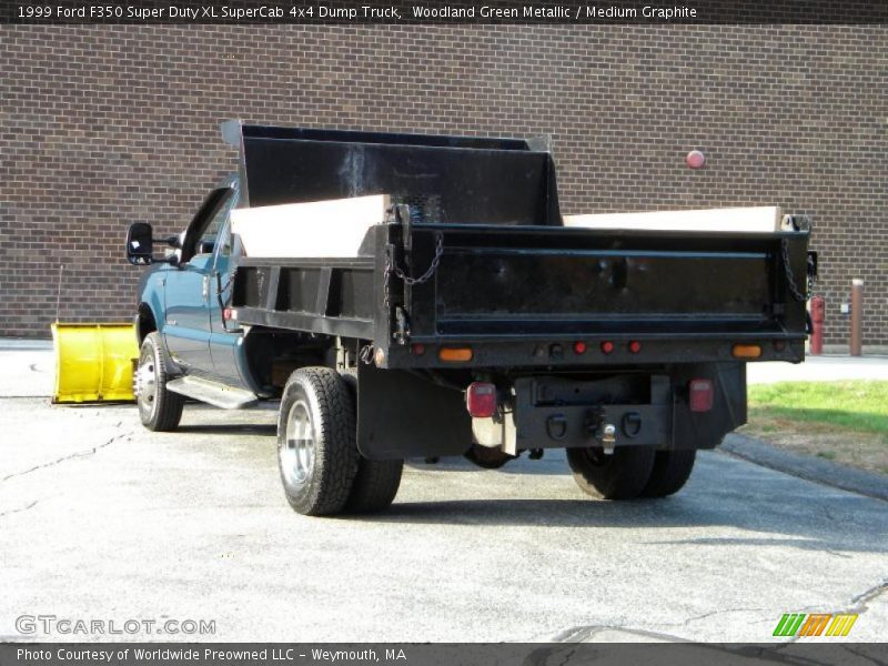 Woodland Green Metallic / Medium Graphite 1999 Ford F350 Super Duty XL SuperCab 4x4 Dump Truck
