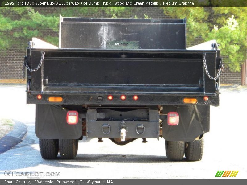 Woodland Green Metallic / Medium Graphite 1999 Ford F350 Super Duty XL SuperCab 4x4 Dump Truck