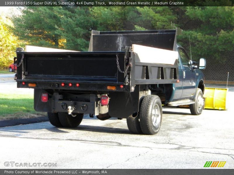 Woodland Green Metallic / Medium Graphite 1999 Ford F350 Super Duty XL SuperCab 4x4 Dump Truck