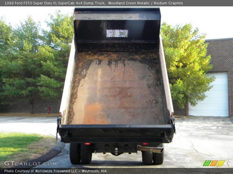 Woodland Green Metallic / Medium Graphite 1999 Ford F350 Super Duty XL SuperCab 4x4 Dump Truck