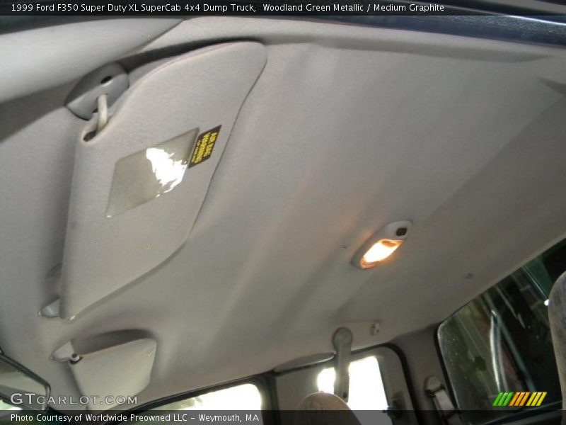 Woodland Green Metallic / Medium Graphite 1999 Ford F350 Super Duty XL SuperCab 4x4 Dump Truck