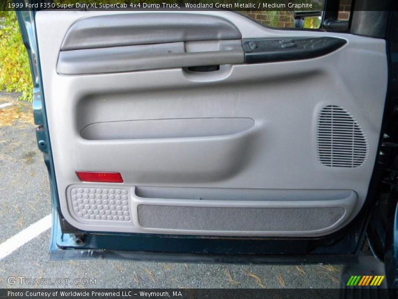 Woodland Green Metallic / Medium Graphite 1999 Ford F350 Super Duty XL SuperCab 4x4 Dump Truck