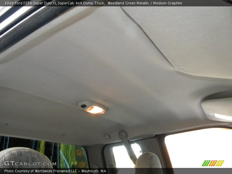 Woodland Green Metallic / Medium Graphite 1999 Ford F350 Super Duty XL SuperCab 4x4 Dump Truck