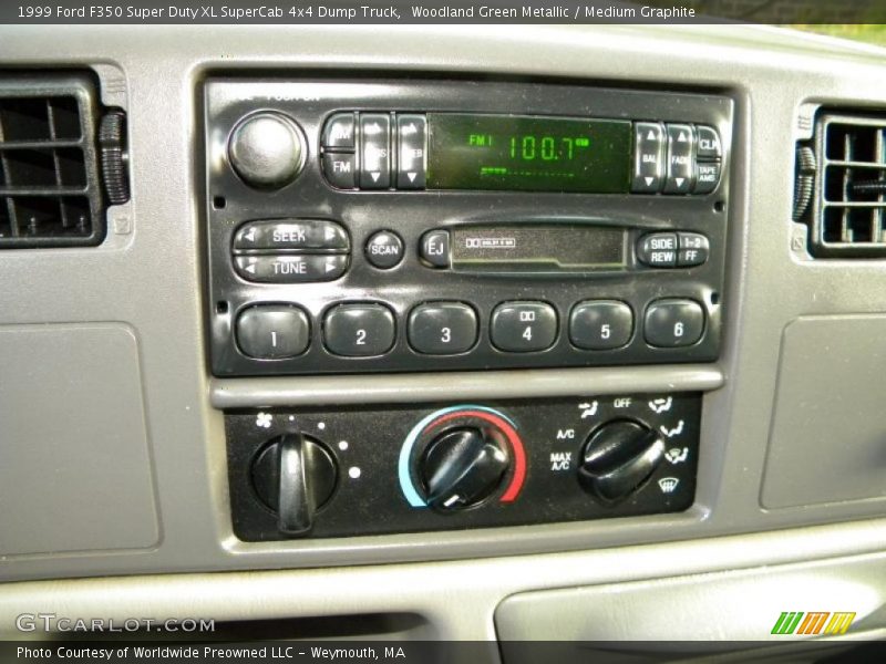 Woodland Green Metallic / Medium Graphite 1999 Ford F350 Super Duty XL SuperCab 4x4 Dump Truck