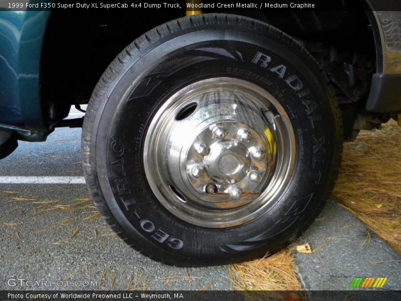 Woodland Green Metallic / Medium Graphite 1999 Ford F350 Super Duty XL SuperCab 4x4 Dump Truck