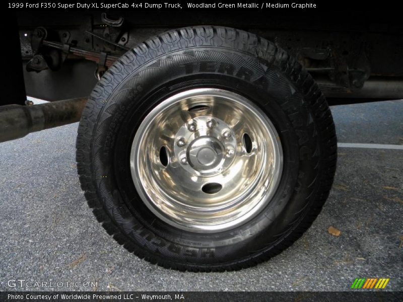 Woodland Green Metallic / Medium Graphite 1999 Ford F350 Super Duty XL SuperCab 4x4 Dump Truck
