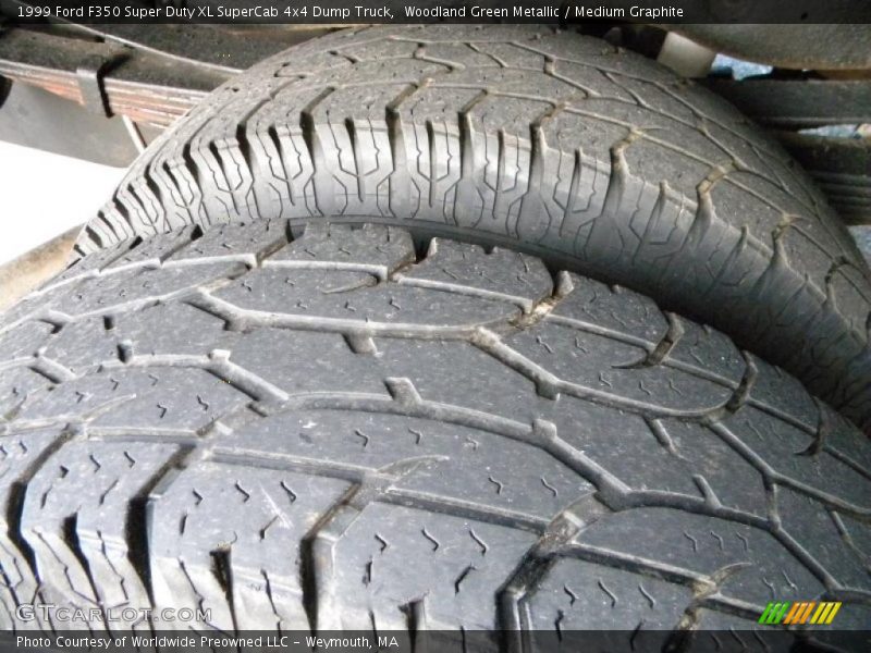 Woodland Green Metallic / Medium Graphite 1999 Ford F350 Super Duty XL SuperCab 4x4 Dump Truck