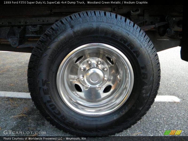 Woodland Green Metallic / Medium Graphite 1999 Ford F350 Super Duty XL SuperCab 4x4 Dump Truck