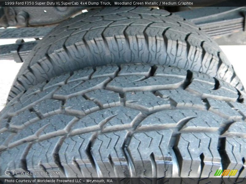 Woodland Green Metallic / Medium Graphite 1999 Ford F350 Super Duty XL SuperCab 4x4 Dump Truck