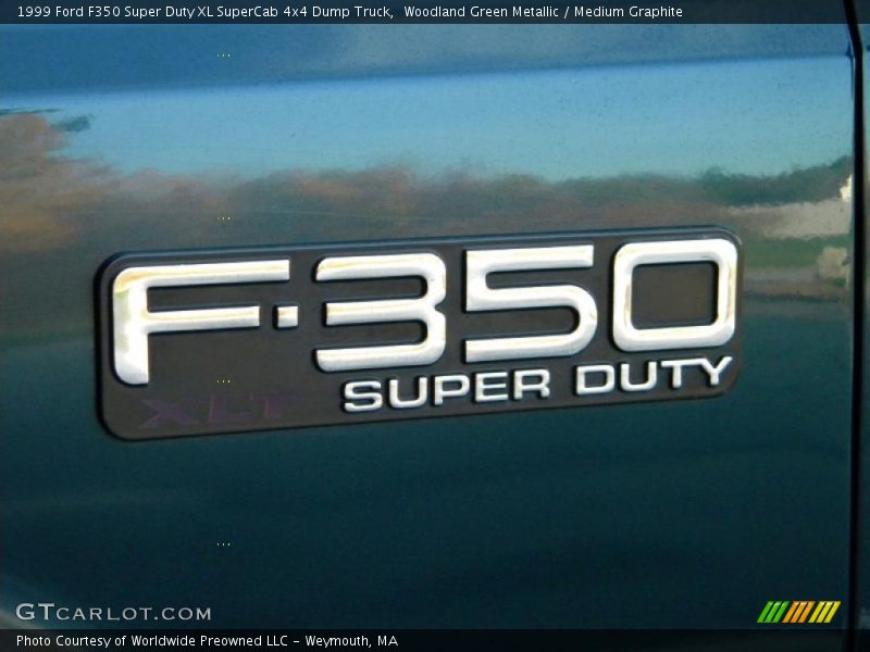 Woodland Green Metallic / Medium Graphite 1999 Ford F350 Super Duty XL SuperCab 4x4 Dump Truck