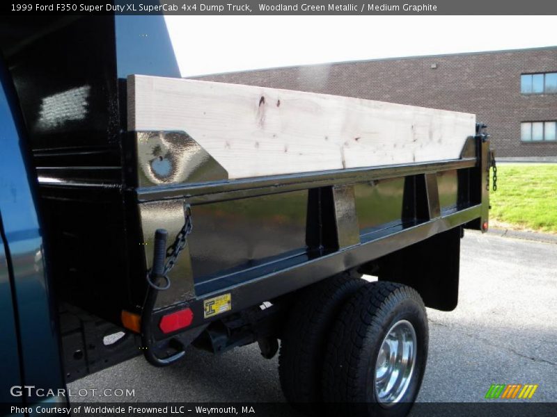 Woodland Green Metallic / Medium Graphite 1999 Ford F350 Super Duty XL SuperCab 4x4 Dump Truck